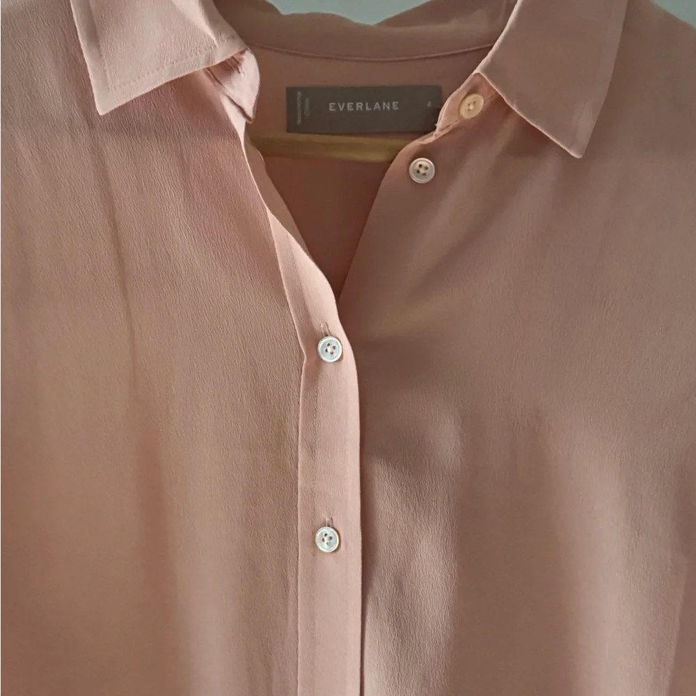 Everlane Blush Silk Shirt - Picture 2 of 5